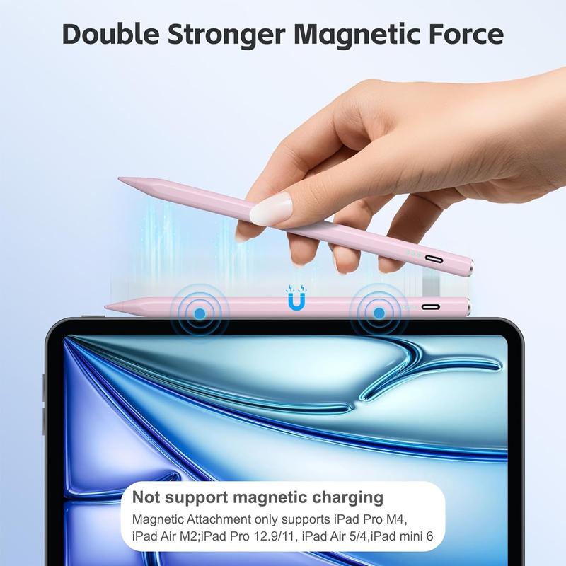 Stylus Pen for ipad, Active Pencil with Quick Charge, Palm Rejection Tilt Sensor, Magnetic Pen Compatible with 2018-2025 iPad Pro 13 M4 /11"/12.9"/10/9/8/7/6,iPad mini 5/6,iPad Air3/4/5/M2/M3