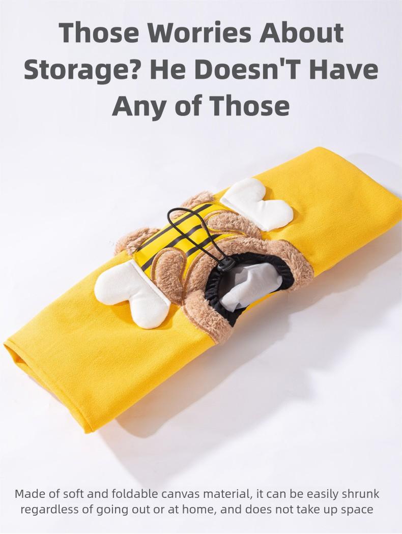 Cute Canvas Pet Carrier - "Peek-a-Boo" Bumblebee Design - Cat Bag, Shoulder Bag, Tote for Small Dogs & Pets