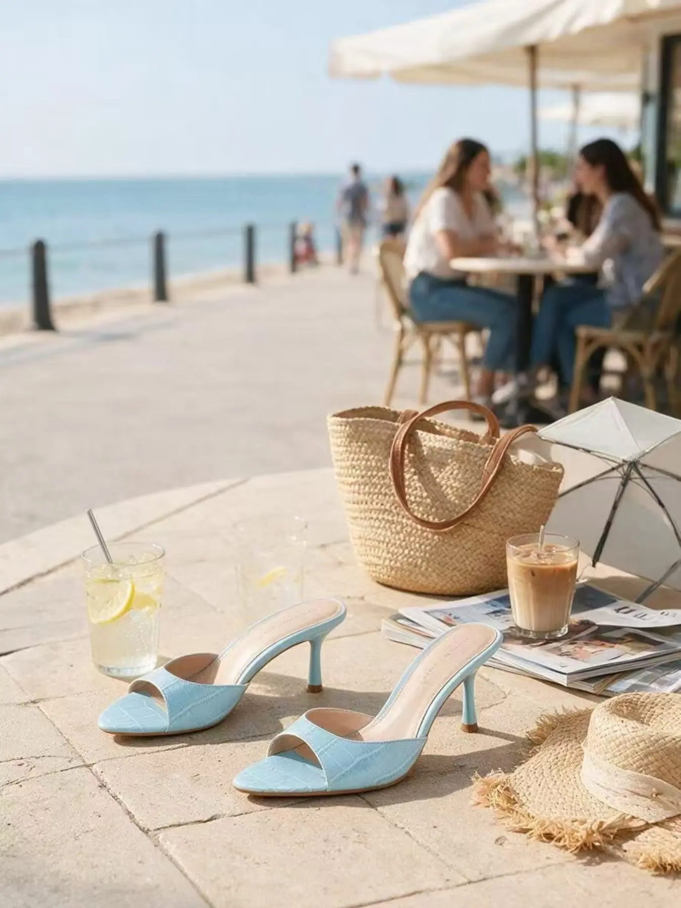 Women's Non-Irritating Retro High Heel Sandals, Elegant Comfortable Insole, Quiet Low Heel Design, Perfect with Dresses