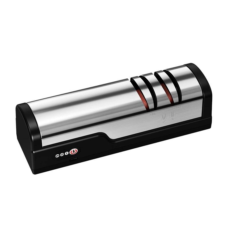 Electric Knife Sharpener High Precision Multi-Function Home Use, Automatic Kitchen Knife Scissors Grinder, USB Rechargeable Sharpening Machine