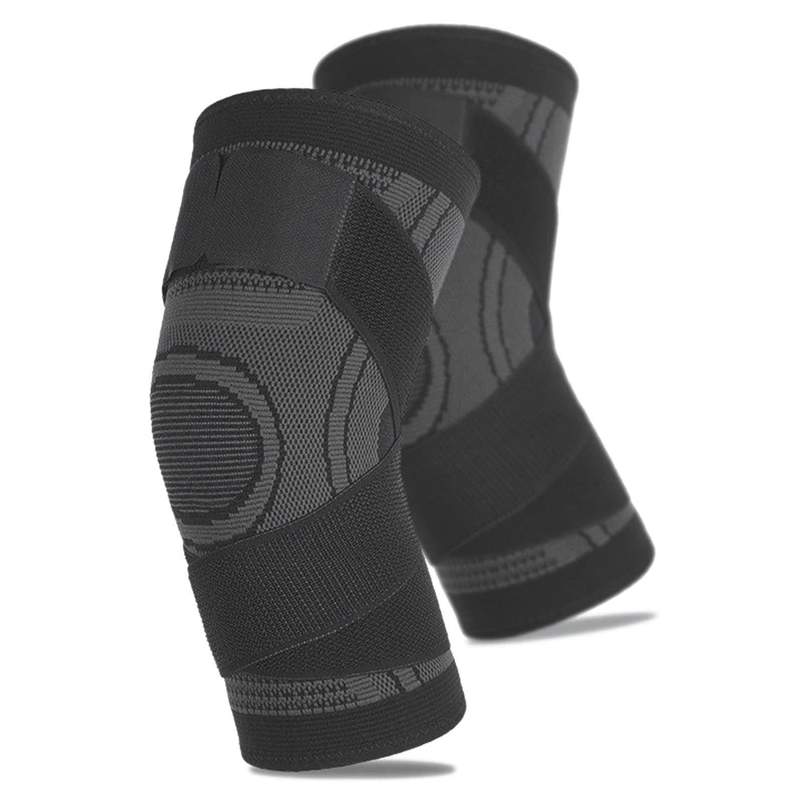 Knee Brace for Men & Women, Compression Sleeve with Adjustable Straps, High-Elastic Fabric Knee Pad for Daily Workouts & Sports Activities Knee Saver