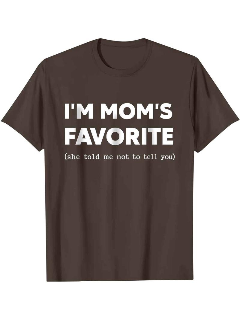 Funny Moms Favorite Son Daughter I'm Mom's Favorite T-Shirt Golf Gift for Men and Women Summer Wear