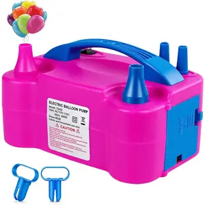 Electric Balloon Pump, Portable Electric Balloon Blower Machine Balloon Air Pump, Dual Nozzle 110V 600W Balloon Inflator for Party Decoration Christmas Birthday-Rose