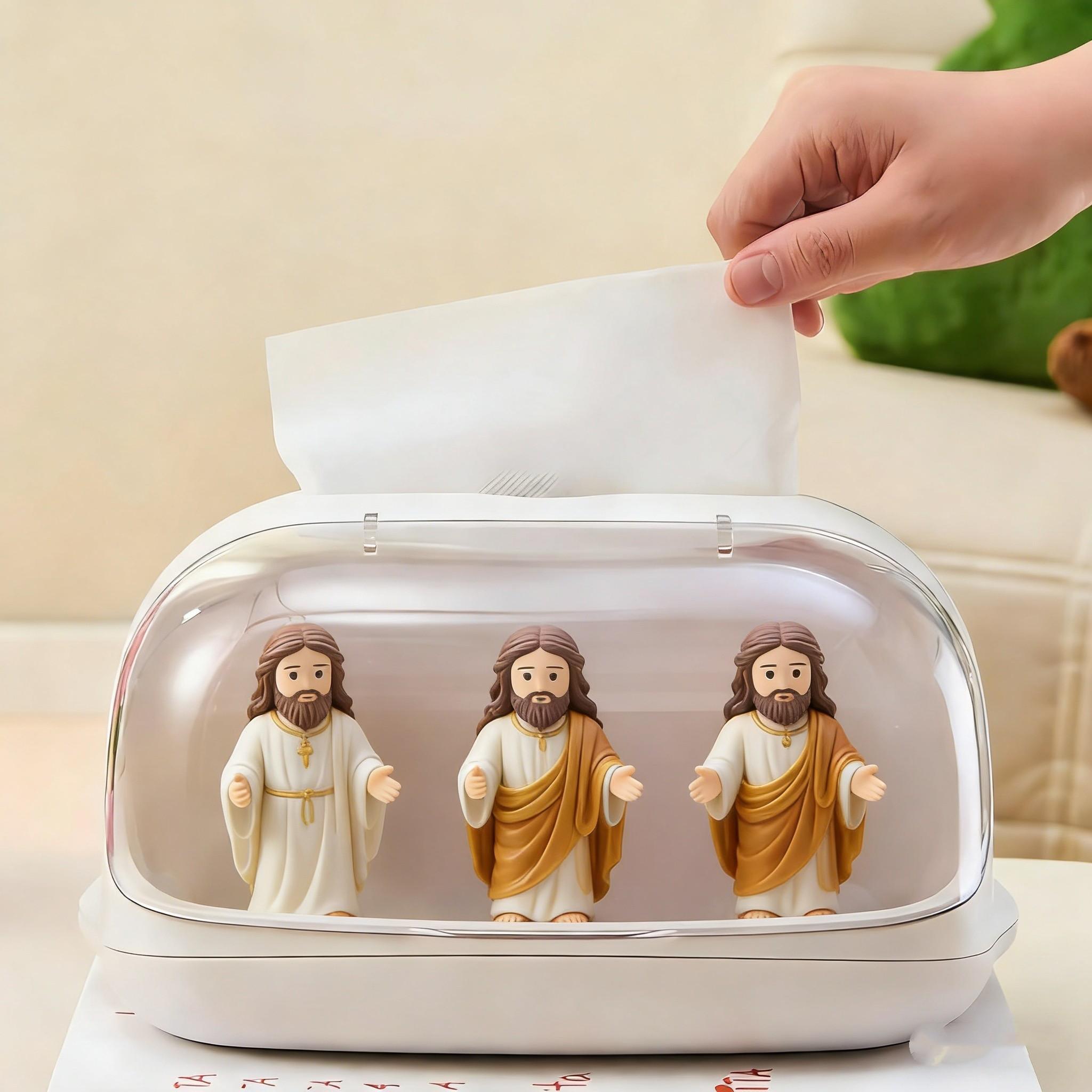 Rectangular Tissue Box with Automatic Lift Mechanism, Decorative Display Holder for Office and Living Room Use, Elegant Design for Easy Access, Paper Towel Holder