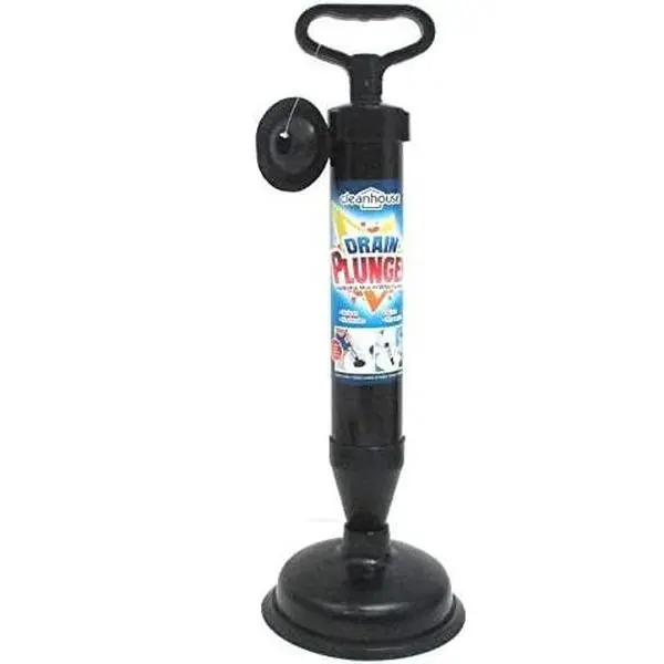 High   Pump Multi-Drain Plunger Bathroom Kitchen Toilet Shower Sinks (Black)