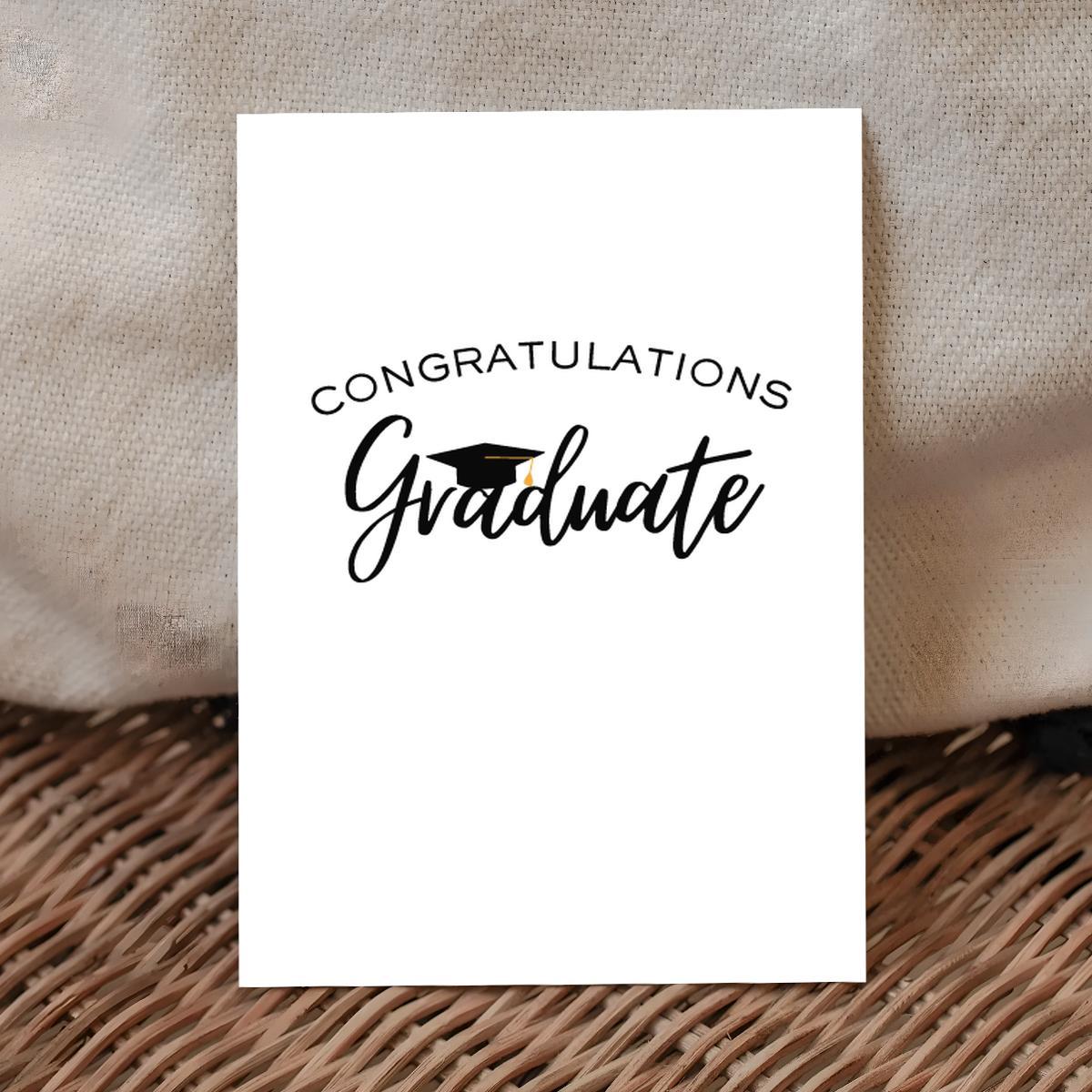 Congratulations Graduation Card, Elegant Graduation Cap Design Greeting ...
