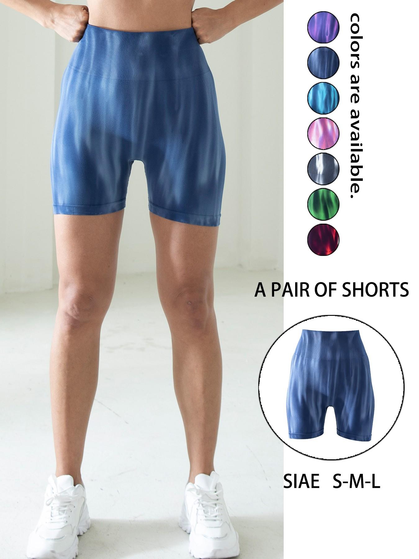 Aurora Shorts for Women, High Waist Yoga Pants, Anti-Exposure, Butt Lifting, Summer Fitness Wear, Sexy Style, Unlined, Plain Surface