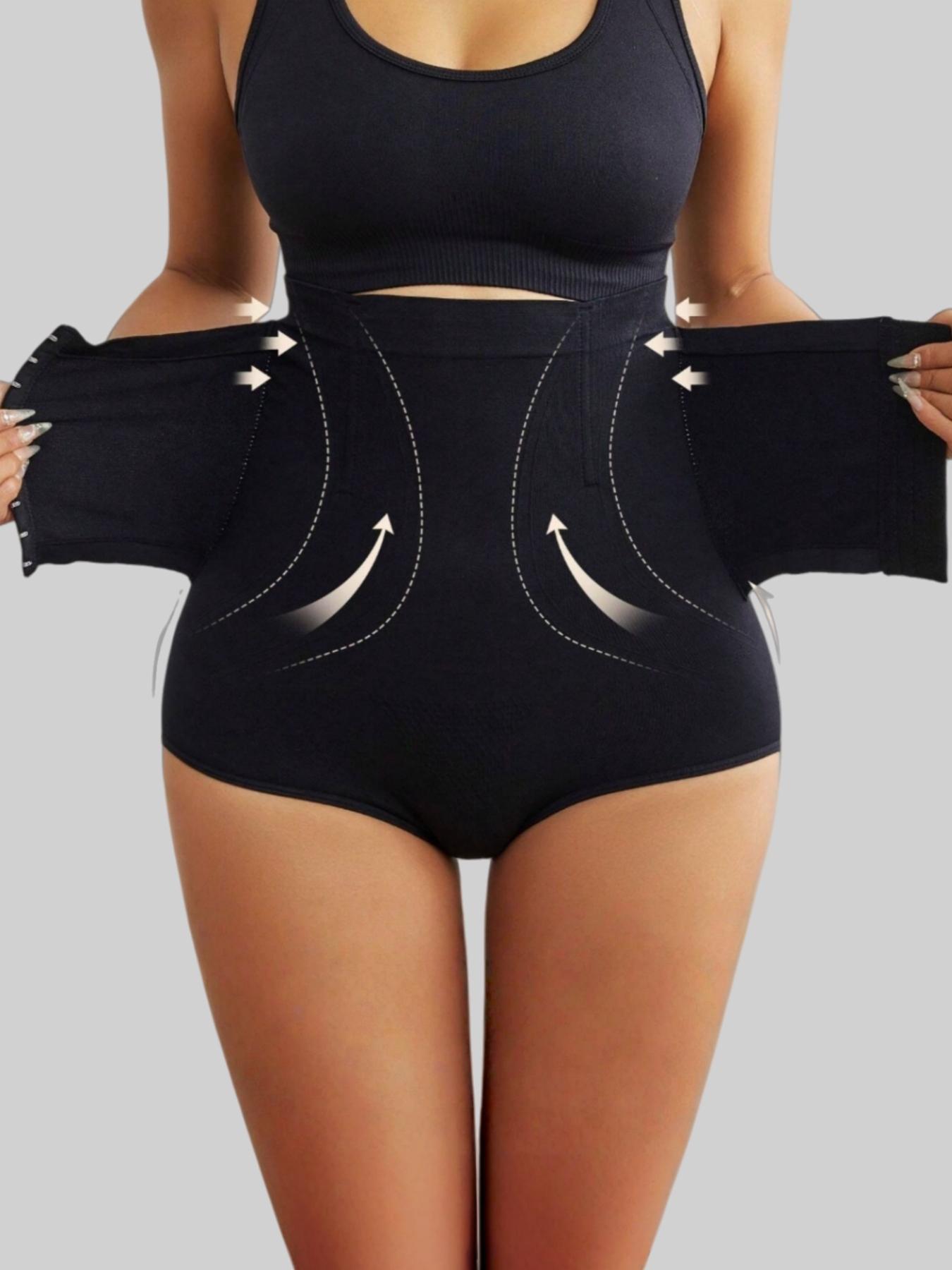Women's High Waist Double Pressure Compression Hip Enhancer Shapewear Pants, Shorts, Underwear, High Stretch Shaper,Adjustable Hook Eye Design Breathable Comfortable Bottoms,Womenswear,Tuck Garment,Highwaist Girdle Everyday