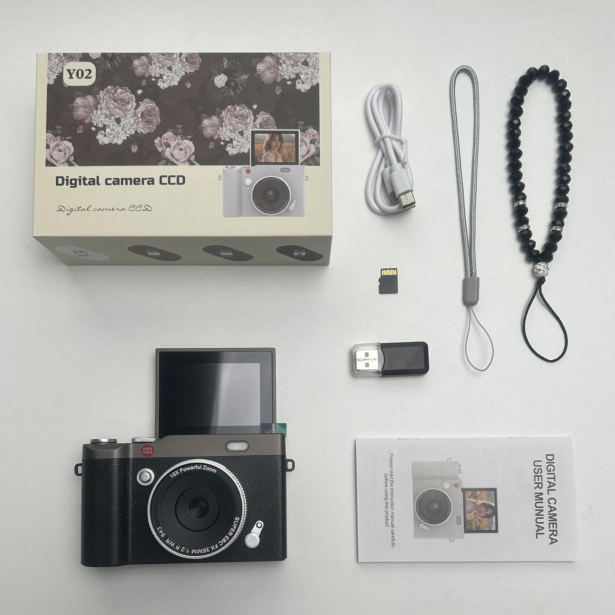 Student Camera, Pocket Camera With Crystal Lanyard, Flip Screen Portable Camera For Teens, Entry-Level Digital Camera With 32Gb Memory Card, Camera With Built-In Filter Function, High Definition Camera, Perfect For Back-To-School Season, Video Recording