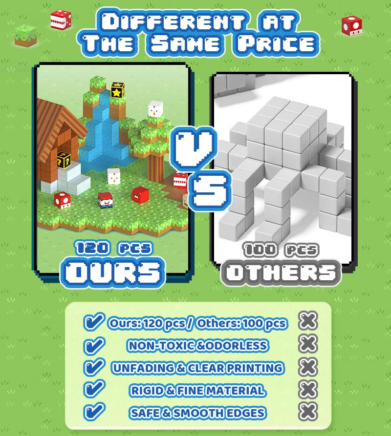 EFFUN 120/64PCS Magnetic Blocks Construction Set for Kids Ages 3+ Montessori Learning Toys Family Bonding Endless Possibilities Stress Relief Toys