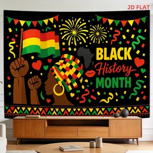 Black History Month Tapestry , African-american Culture, Celebratory Design, Unity, Pride, Room Wall Decoration, Non-luminous, Suitable for, Living Room, Meditation, Office
