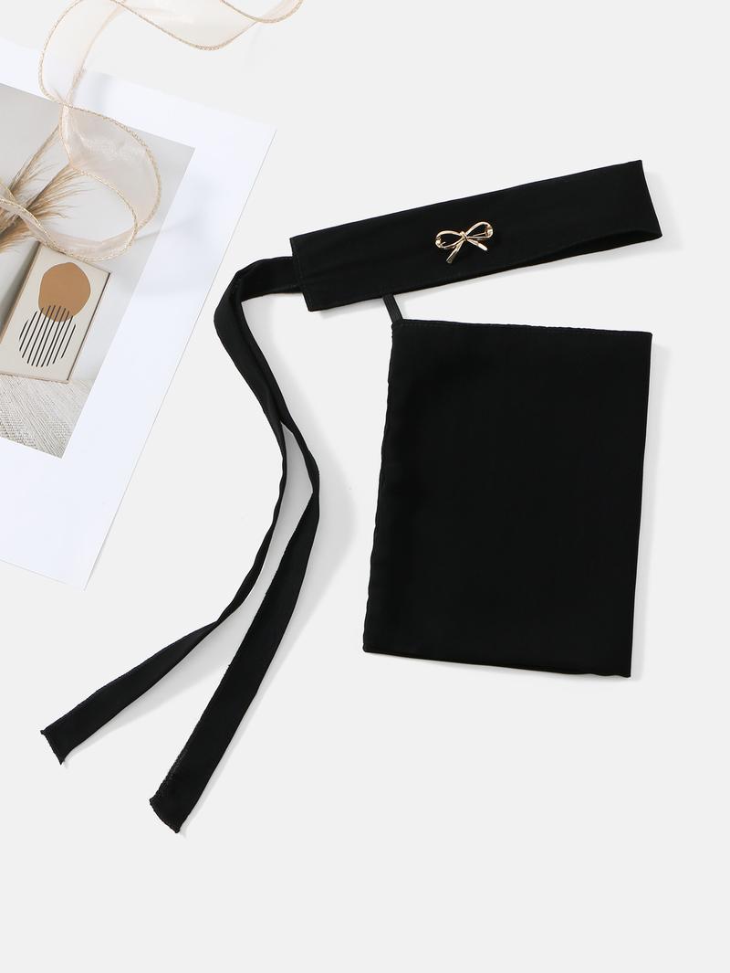 Women's Plain Lace-Up Face Veil Hijab, Arab Women Classic Geometric Pattern Breathable Design, Adjustable Elastic Strap Niqab for Modest Style