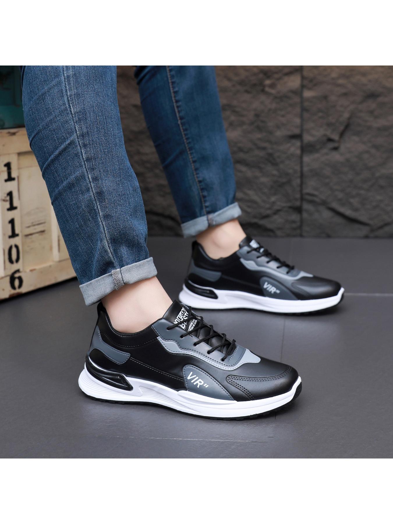 Men's casual sports shoes with breathable and comfortable mesh and splicing design, thick sole for lightweight support, multiple colors to choose from, suitable for daily commuting, outdoor leisure, running, fitness, hiking and other sports scenes