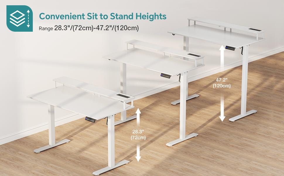 MUSEN Standing Desk with Drawers & Power Outlets, Electric Standing Desk with Monitor Stand, Adjustable Height, Ergonomic Adjustable Desk with Memory Preset, Computer Desk Stand Up Desk, Suitable for Home Office MUSEN Standing Desk with Drawers & Power Outlets, Electric Standing Desk with Monitor Stand, Adjustable Height, Ergonomic Adjustable Desk with Memory Preset, Computer Desk Stand Up Desk, Suitable for Home Office