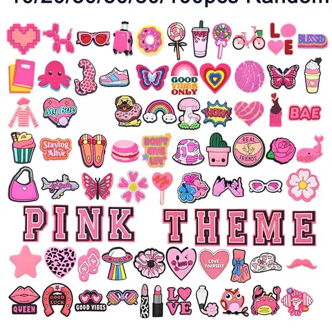 PVC, Assorted Styles Sandal Accessories, DIY Party Gift, Soft Material, Multiple Quantities Available, Shoe Decor Accessory