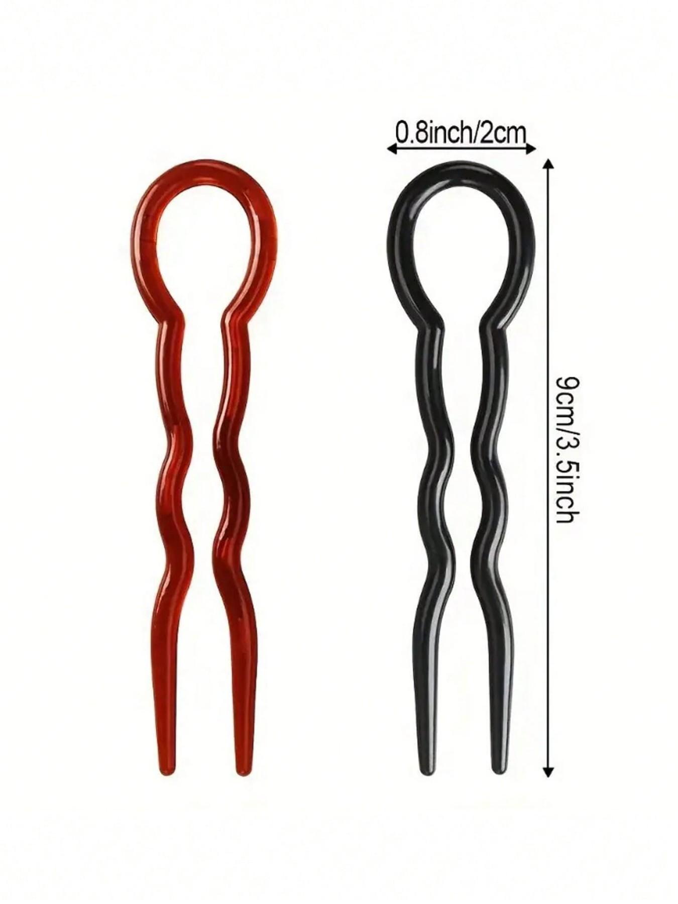 Elegant U-Shaped Hairpins, French Style Hairpin，Durable Plastic Hair Fork Sticks, Versatile Headwear Clips for Women - Ideal for Back to School Accessory, Hair Styling Clips|Minimalist Hairpins|Durable Hairpins, Hair Accessories