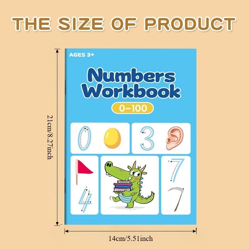 48-Page Children'S Writing Practice, Number 0-100 Practice Book And Tracing Book, Kindergarten Pen Control Practice Book, Home And School Learning Workbook, Learning Materials, Tracing Preschool Books, Visual Learning Tools