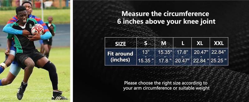 【new year】Padded Knee & Shin Guards Calf Pads Protector Compression Leg Sleeve Knee Brace for Football Basketball Volleyball Soccer Baseball for Youth Adult (1 Pair)