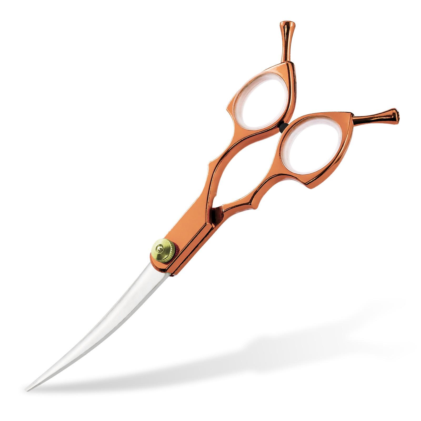 1PC Professional 6.0 inch Pet dog Grooming Scissors Curved Shears Chunker Scissors Dog Grooming Scissors Straight Shears Chunker Shars Up/Down Curved Scissors Pet Scissors