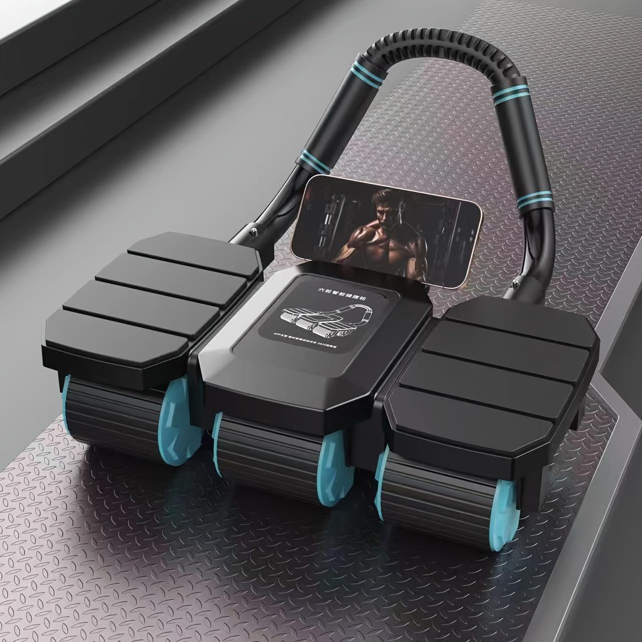 Abdominal roller with elbow support: a home fitness machine for training the abdomen, legs, and waist.