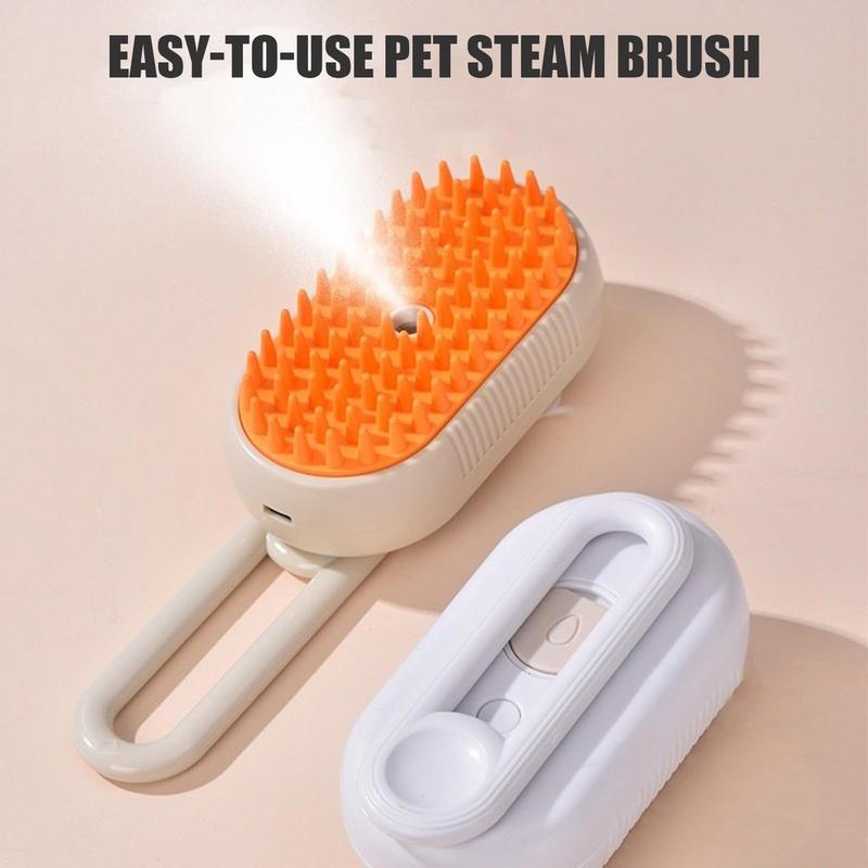 Rechargeable Steam Pet Brush for Shedding – Anti-Static, Combines Massage, Cleaning, Grooming, and Shedding Control for Cats and Dogs, Perfect for All Coat Types