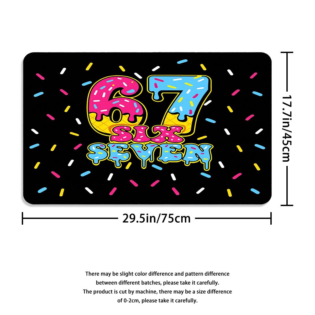 1/4PCS Six Seven Shower Curtain set, Graffiti Art Bathroom Decor, Bathroom Decoration Accessories, Accessories with Bath Mat, U-shaped Mat, Toilet Lid Cover, 12 Hooks 180x180cm Curtain, Urban Style, Home Decor, Urban Theme, bathroom accessories.