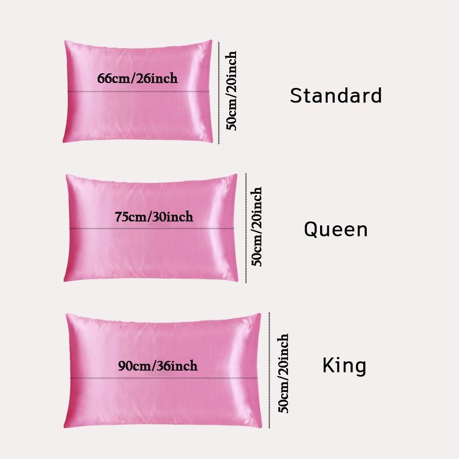 2Pcs Silk Pillowcase Gift Set, Solid Satin Smooth Texture, Skin and Hair Care Skin-friendly Cozy, Ideal for Holiday Gifting Daily Use