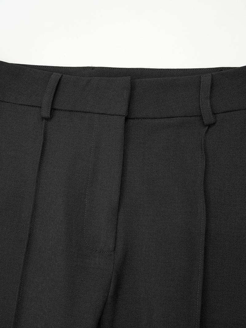 Women's Casual Fashion Suit Pants All Seasons, Plain Woven Fabric, Moderate Thickening, Fitted Style, Spring Wear