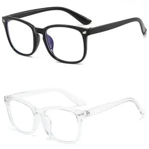 2-Pack Blue Light Blocking Glasses for Men and Women, Lightweight Computer Gaming Glasses, Anti Eye Strain Screen Eyewear for Work, Office, Online Learning, TV Watching and Daily Long Screen Time