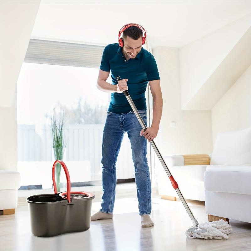 Mop And Bucket Set with 360° Rotatable Mop 3 Microfiber Heads 61-Inch Adjustable Handle Efficient Cleaning Supplies Mop And Bucket Set with 360° Rotatable Mop 3 Microfiber Heads 61-Inch Adjustable Handle Efficient Cleaning Supplies