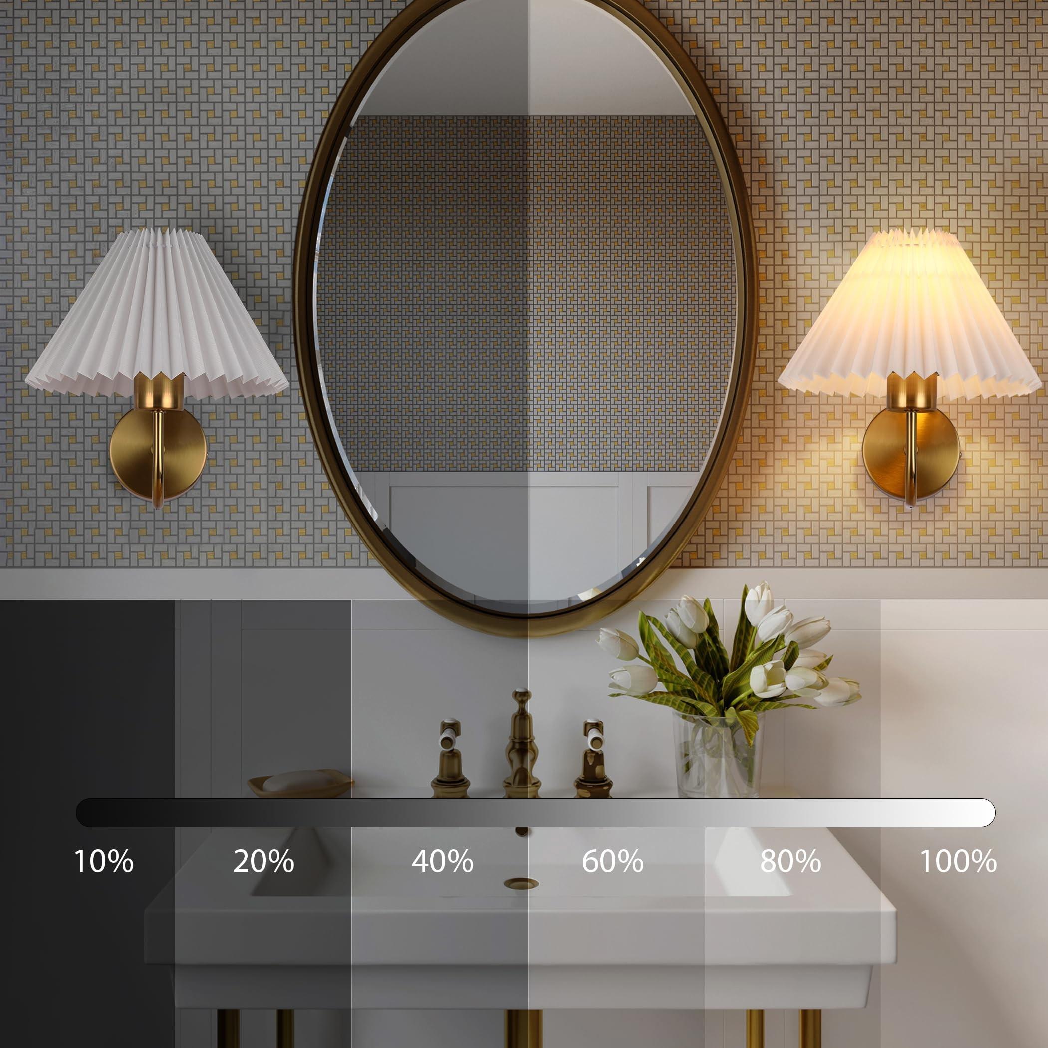 Rechargeable Wall Lamp Set of 2, RGB Detachable Bulb, Adjustable LED Light with Remote, Modern Home Decor for Bedroom & Living Room