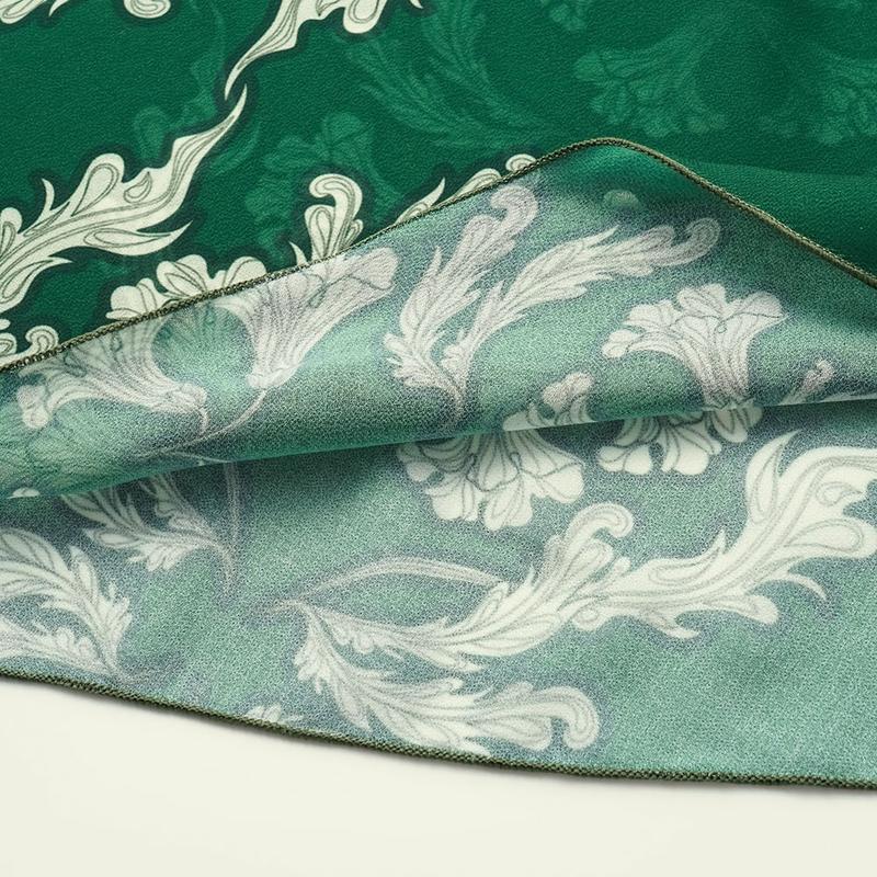 FLAXMAKER Women's V-neck Green Print One Piece Swimsuit and Matching Cover Skirt Set Summer Swimdress Tummy Control Bathing Suit Stylish Beachwear