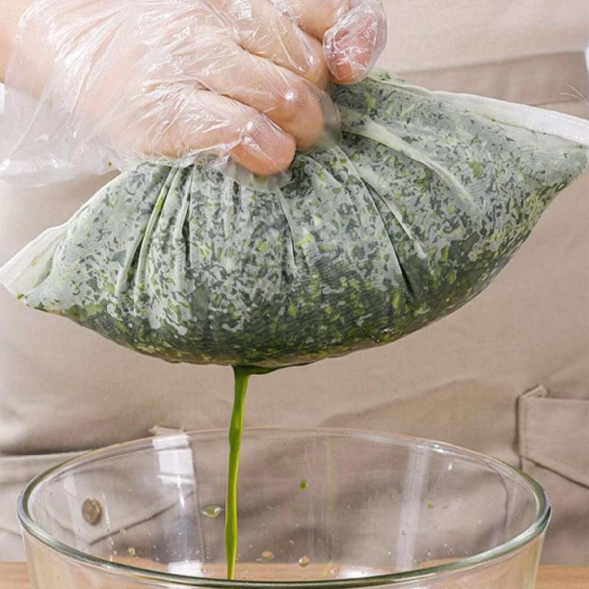 Reusable Nylon Food Filter Bag with Drawstring, Vegetable Juice Filter, Tea Coffee Yogurt Strainer, Tea Making Tool, Kitchenware, Kitchen Utensil and Gadget