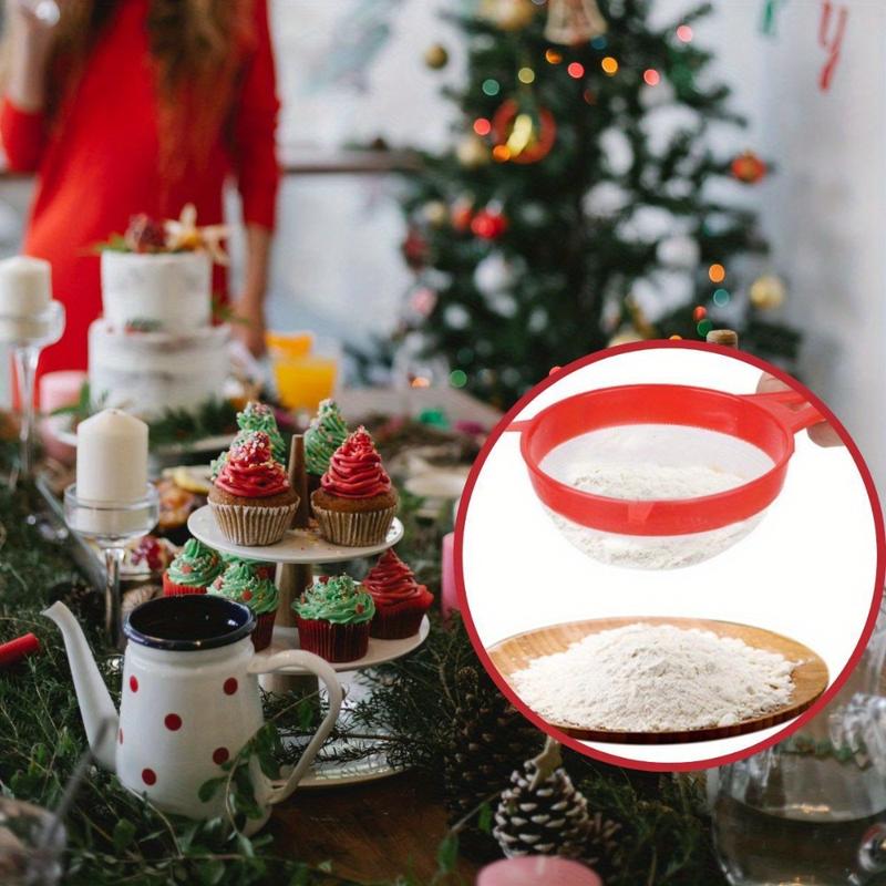 Easy-to-Clean 4pcs Kitchen Strainer Set with Handles, Kitchen Strainer Utensils, Perfect for Powdered Sugar, Soy Milk, Flour & Rice Washing, Essential Baking Gadgets, Food Colander Kitchenware