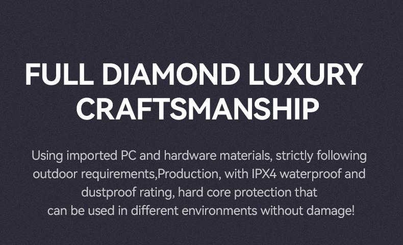 MGALL S5 Full Diamond Luxury Craftsmanship Portable Handheld Turbo Fan, 3 Gear Wind, Rechargeable Long  Battery Life Hand Fan With Digital Display For Outdoor Activities, Travel, Office,Wonmen's gift