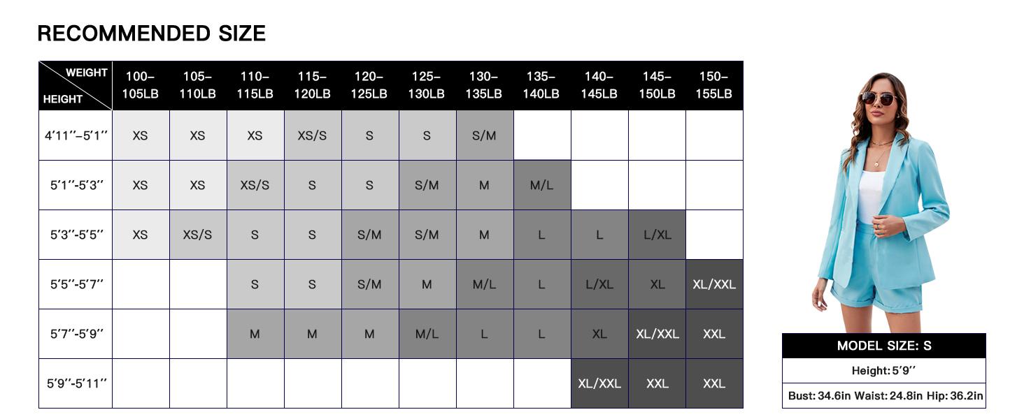 FMEYOA Women's 2 Piece Open Front Long Sleeve Blazer and Solid Short Pants Suit Sets