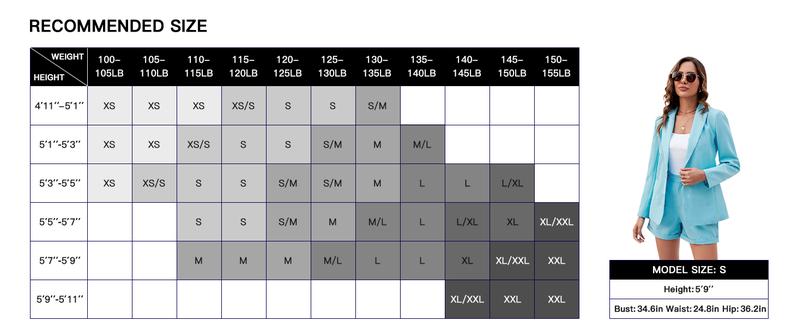 FMEYOA Women's 2 Piece Open Front Long Sleeve Blazer and Solid Short Pants Suit Sets