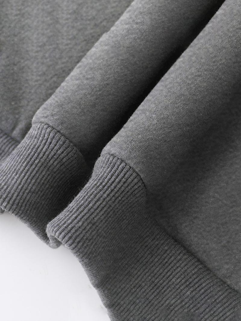 Women's Coffee Weather Print Hoodie & Sweatpants Set, Fleece Lined Thick Casual, Fall Winter Two-Piece Set, Plain Style