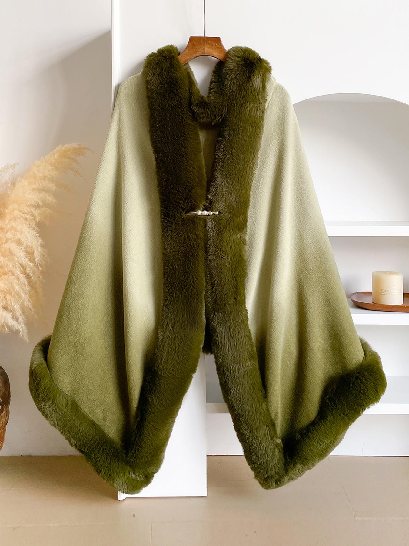 Women's Fashion Elegant Gradient Shawl, Soft Comfortable All-Seasons Scarf, Vintage Versatile Accessory for Daily Use, Casual Stylish Wrap, Trendy Solid Shawl