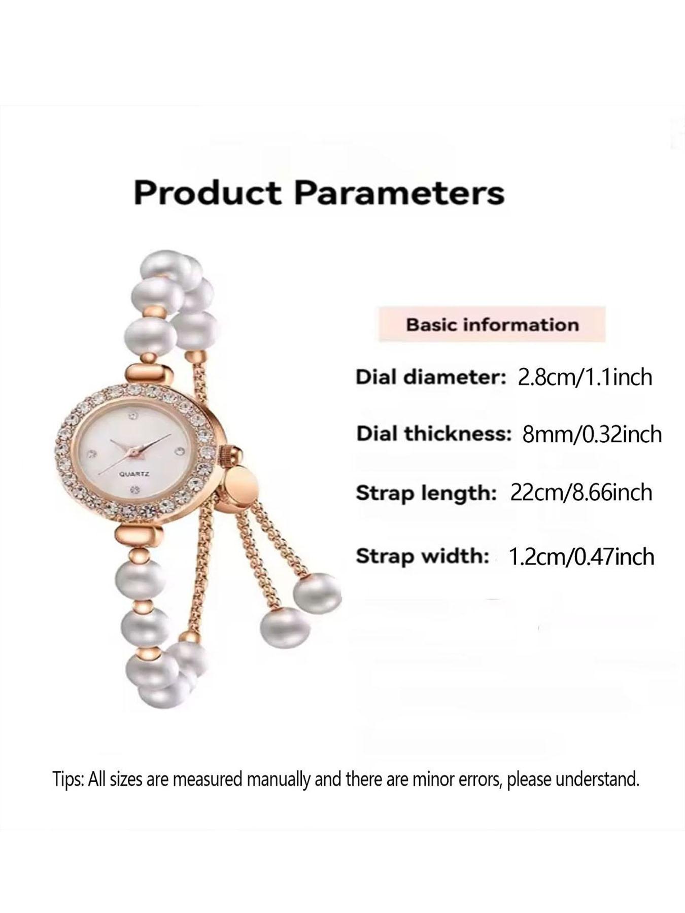 Elegant Ladies' Adjustable Alloy Bracelet Watch with Quartz Movement, Suitable for Daily Matching and Gifting To Friends