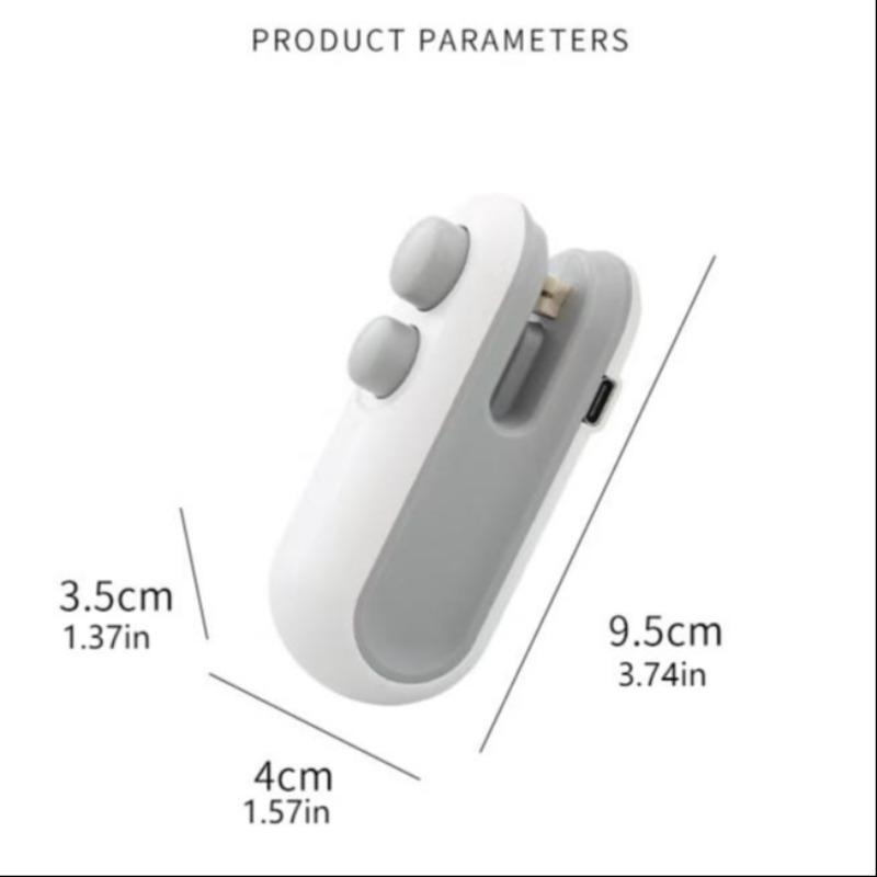 Mini Snack Bag Sealer Machine, Dual-Function USB Rechargeable Heating Sealer, Plastic Electric Heat Sealer, Portable Food Preserver