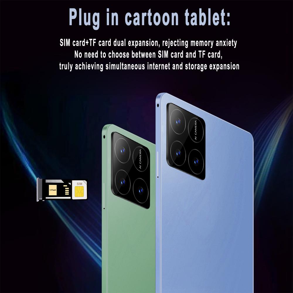 2-in-1, Wireless tablet with calling capabilities, cellular network WIFI function, Bluetooth function, SIM card, TF card, 4GB RAM, 64GB ROM, Android 13 tablet, 10.1-inch tablet accessories: keyboard, leather case, mouse, data cable, manual, OTG
