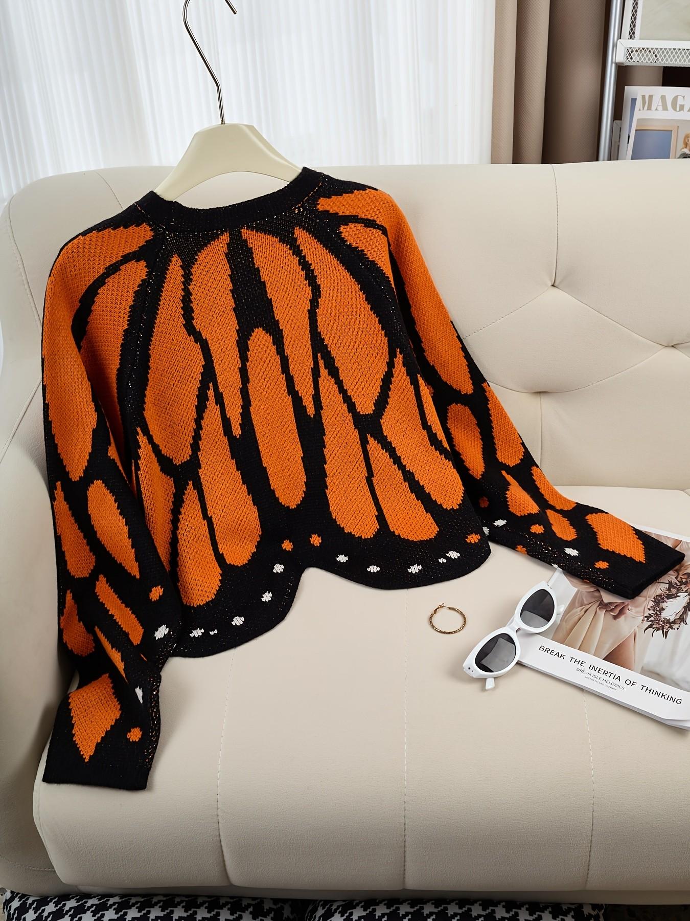 Women's Trendy Butterfly Wings Knit Cardigan, Front Open V Neck, Bat Sleeve Short Design, Casual Fashion Knitwear Knit Coat for Vacation Parties, Baggy