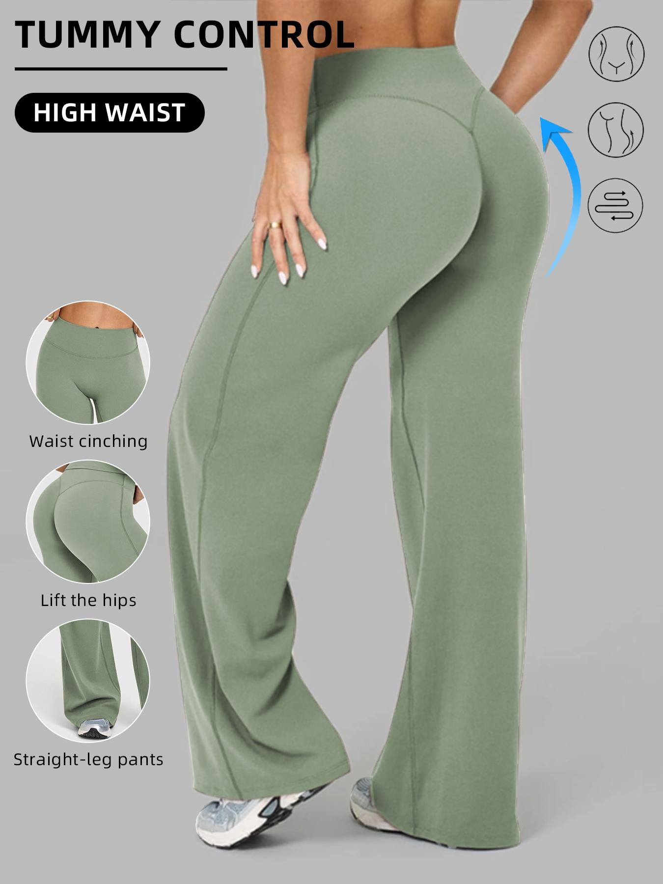 Women's High Waisted Elastic Wide Leg Pants, Loose Straight Fit, Perfect for Yoga and Pilates, Comfortable Daily Wear, Breathable Sporty Bottoms