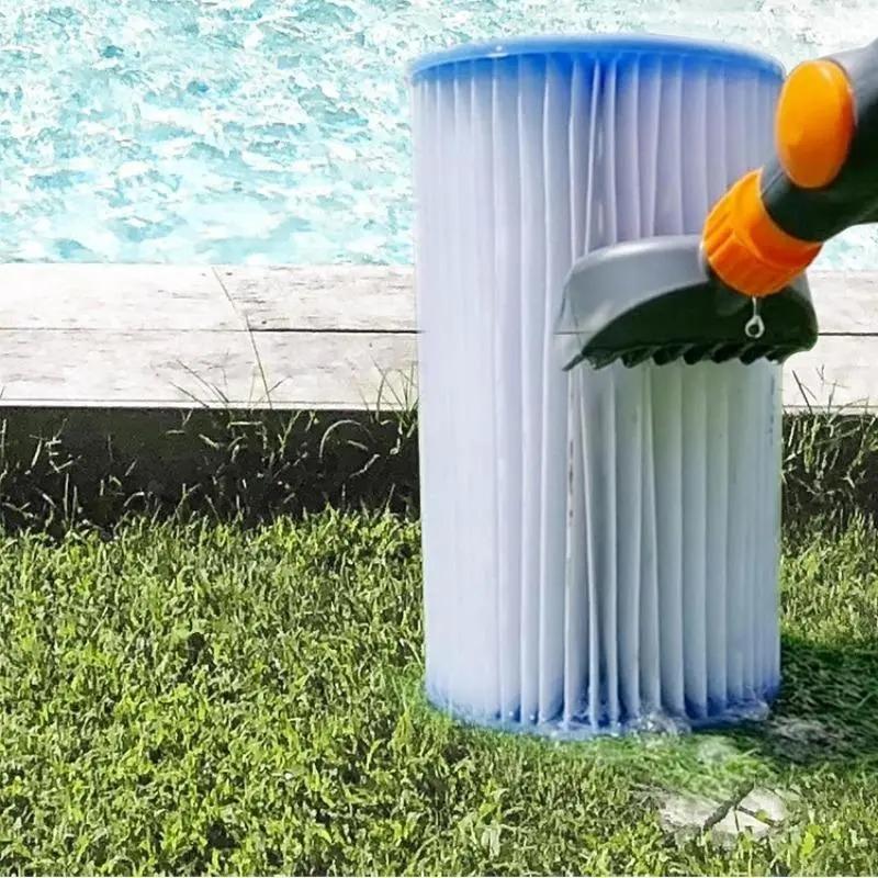 Pool Filter Cleaning Tool, Swimming Pool Cleaner, Durable Outdoor Filter Cleaning Brush, Summer Household Supplies, Room Accessories