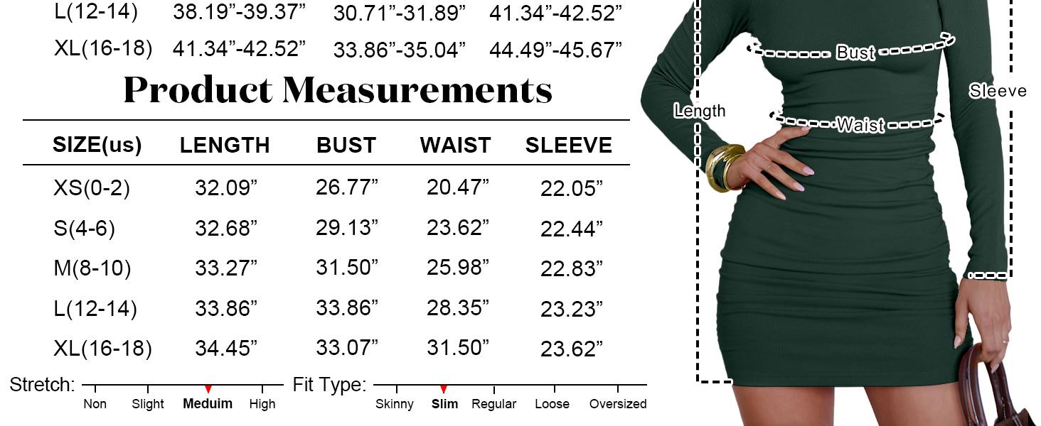 ANRABESS Women Long Sleeve Bodycon Mini Dress Sexy Crewneck 2025 Fall Ribbed Knit Slim Fit Party Cocktail Night Short Dresses SpringStatements