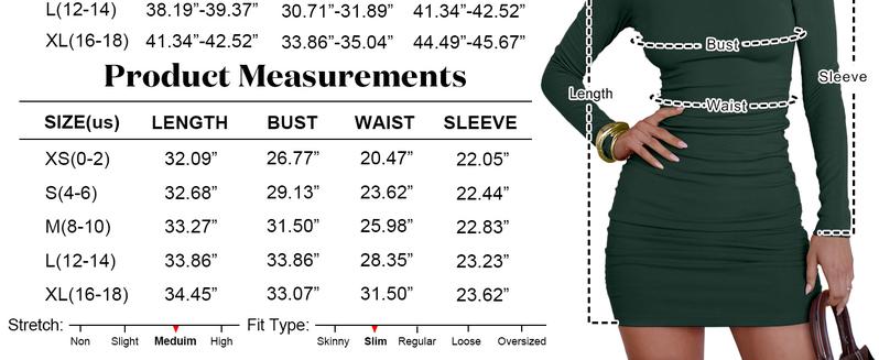 ANRABESS Women Long Sleeve Bodycon Mini Dress Sexy Crewneck 2025 Fall Ribbed Knit Slim Fit Party Cocktail Night Short Dresses