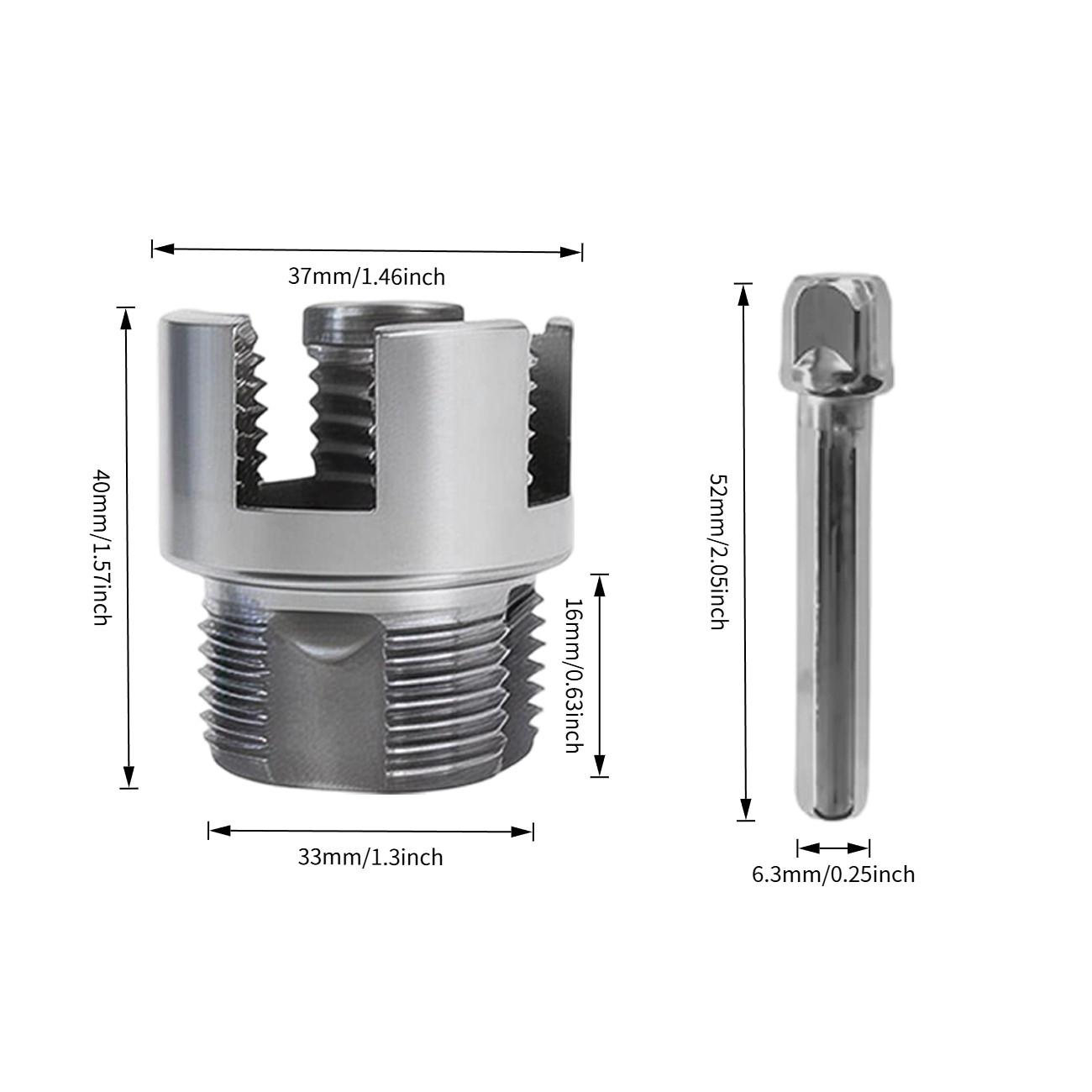 3-Piece Pipe Thread Tool Set, Strong Tools for Internal & External Threads, Compatible with Drills, Ideal for PVC & Plastic Pipes