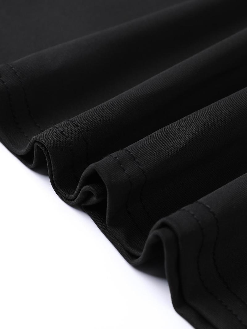 Men's Round Neck Sports Tee, Summer Clothes Tight Athletic Compression Shirts Quick Drying Breathable Crew Neck Short Sleeve T-shirt for Gym Workout Running, Casual Sporty Top