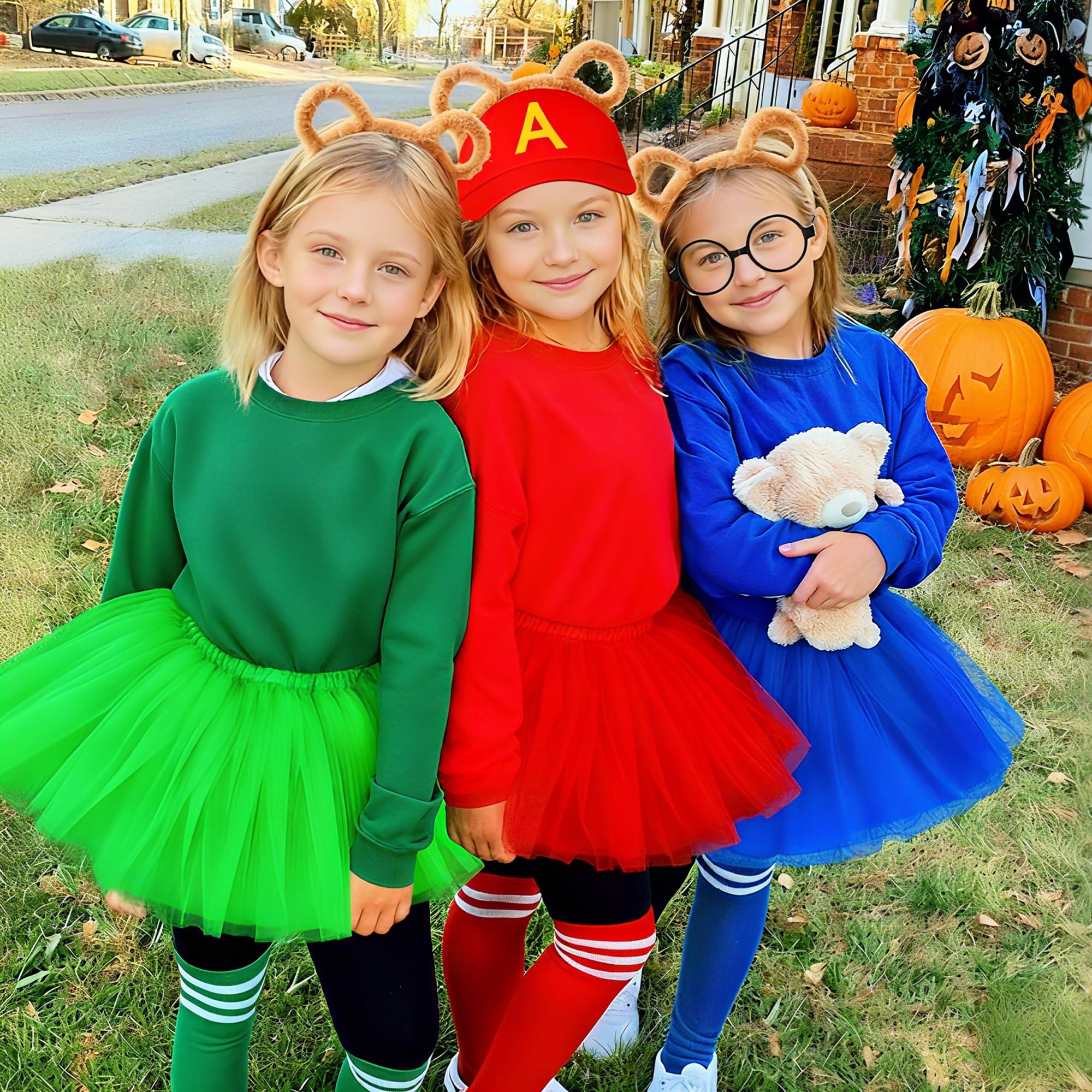 Animal Chipmunk Costume Set with Ears Headband,Round Glasses, Halloween Accessories,School,Funny Party Dress Up Outfit Animal Chipmunk Costume Set with Ears Headband,Round Glasses, Halloween Accessories,School,Funny Party Dress Up Outfit